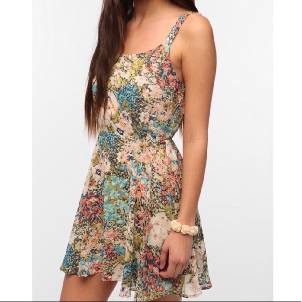 URBAN OUTFITTERS multi color floral dress